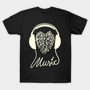 i love to Listen to Music and Gift for Musician and Music Lover T-Shirt